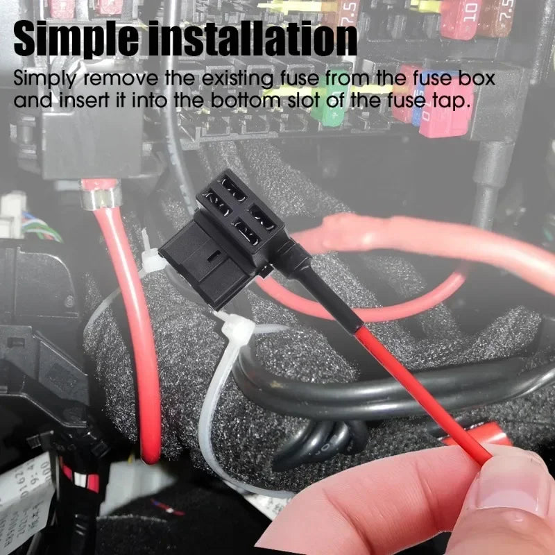 12V Mini & Medium Car Fuse Holder - Add-a-Circuit TAP Adapter (10/5 Pcs)