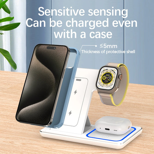 3 in 1 Foldable Wireless Charger - Charge Everything with Style!