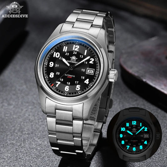 ADDIESDIVE Luxurious Men's Automatic Watch NH35A - Sapphire Glass & Stainless Steel