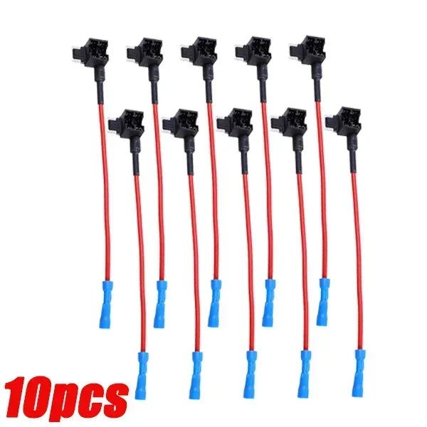 12V Mini & Medium Car Fuse Holder - Add-a-Circuit TAP Adapter (10/5 Pcs)