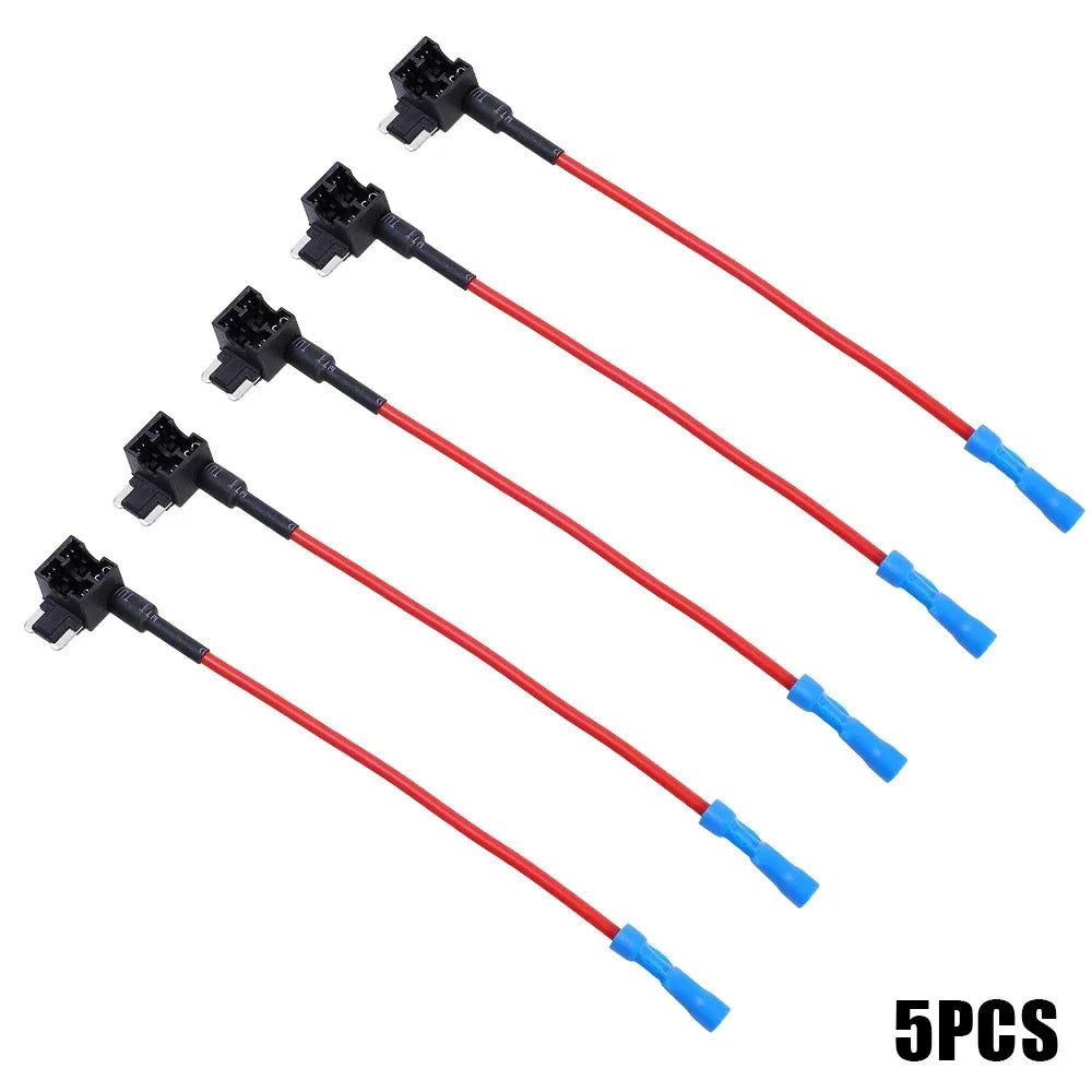 12V Mini & Medium Car Fuse Holder - Add-a-Circuit TAP Adapter (10/5 Pcs)